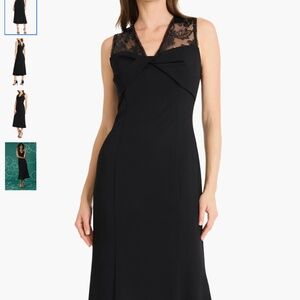 Maggy London Lace Trim A-Line Dress, size 12
